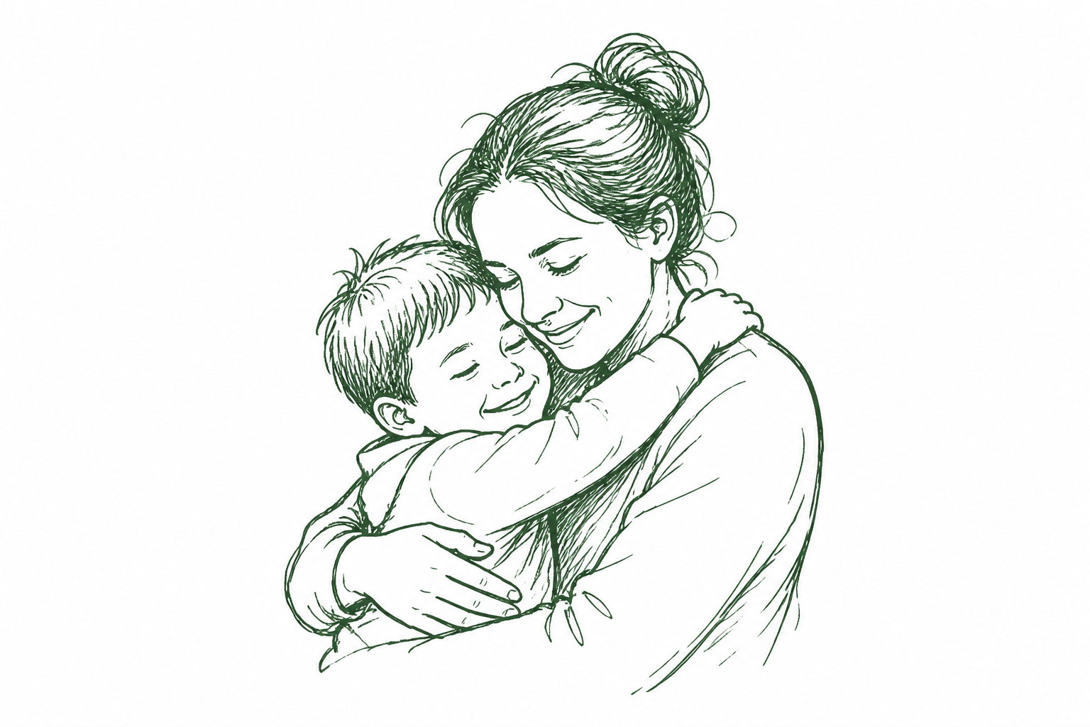 Illustration of parent and child — ICGC child guidance clinic