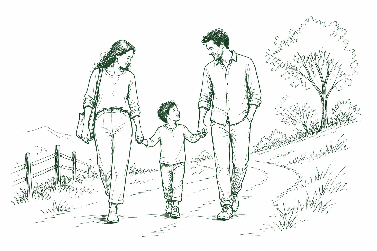 Family walking together — ICGC child mental health services